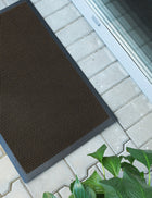 Wycieraczka pod drzwi do butów 50x80cm brąz siatka 3D wejściowa zewnętrzna mata gumowa PVC uniwersalna grubość 10 mm