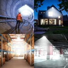 Naświetlacz Led Halogen Lampa z Czujnikiem Ruchu Zmierzchu 100w Zewnętrzny reflektor IP66 zimna biel 6000K 1000 lm do