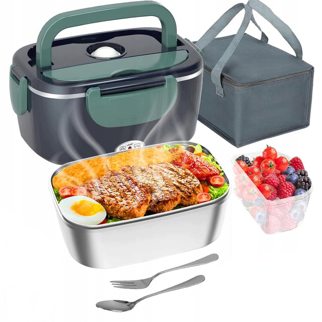 Lunchbox elektryczny podgrzewany pojemnik żywność lunch BOX termiczny 1.5l śniadaniówka, podgrzewacz obiadowy do pracy