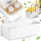 Wysuwana szuflada koszyk organizer półka do szafki kuchenna pod zlew 2 SZT pojemnik plastikowy biały 14 l, 37,6 x 16,7