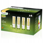 4x Żarówka LED kapsułka mini G9 7W = 60W 3000K ciepła barwa 230V lumiled źródło światła do lampy, jasność 670 lm