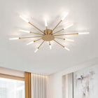 LAMPA SUFITOWA LED ZYRANDOL ZŁOTA NOWOCZESNA KREATYWNA FAJERWERKI 4500K 12W oprawa wisząca do salonu i jadalni, 12