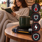 Podgrzewacz Elektryczny do Kubka Kawy Herbaty 40W 40-80°C Timer 12h Prezent 0 l 40 w czarny tworzywo sztuczne