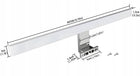 Kinkiet LED IP44 Srebrny 40cm Lampa Łazienkowa Nad Lustro 820lm 4000K 10W oświetlenie przy umywalce, aluminiowa oprawa