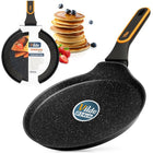 Patelnia granitowa do naleśników placków omletów niska płaska 24 cm vilde naleśnikarka na indukcję, gaz, ceramikę i