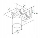 Skrzynka rozprężna 2X75 / 125 vents flexivent rekuperacja rozdzielacz powietrza do wentylacji mechanicznej, element