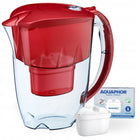 Dzbanek Filtrujący Aquaphor Jasper Czerwony 2,8l + 1 Wkład B25 Maxfor+ do wody pitnej, pojemność przefiltrowanej wody