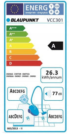 Klasyczny odkurzacz bezworkowy blaupunkt VCC301 filtr hepa do odmu garażu 4.6 kg