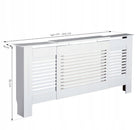 Maskownica Osłona Grzejnik Kaloryfer Obudowa Biała Regulowana 140-205cm panel dekoracyjny MDF, wys. 81,5 cm, szer. do