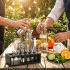 Zestaw barmański do drinków profesjonalny shaker bostonski karta drinkow akcesoria barowe, 22 elementy, koktajle