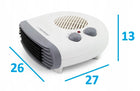 Farelka mocny grzejnik elektryczny termowentylator ogrzewacz piecyk 2000W termostat mechaniczny, nawiew zimnego
