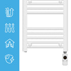 GRZEJNIK ŁAZIENKOWY ELEKTRYCZNY DRABINKA OLEJOWY ŚCIENNY TERMOSTAT 300W 400 mm 630 mm grzewcza biały