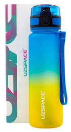 Butelka Na Wodę Bidon Tritan 500 ml Miarka Pasek do Szkoły Pracy BPA Free pojemnik z podziałką, sportowy, turystyczny