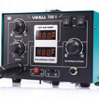 STACJA LUTOWNICZA 2w1 hot air T12 Yihua 706 II mocna precyzyjna kolbowa do napraw elektroniki, 670 W, 480°C