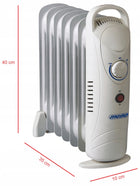 MINI grzejnik OLEJOWY elektryczny MAŁY DO ŁAZIENKI KOMPAKTOWY 800W 350 mm 400 mm grzewcza biały