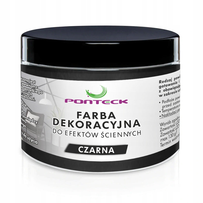 Beton architektoniczny tynk dekoracyjny farba fuga czarna ponteck 200ml akrylowa matowa do ścian, do malowania spoin