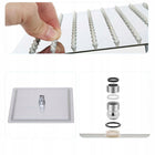 2X Deszczownica Prysznicowa Natryskowa do Prysznica Kwadratowa Slim 30x30 c głowica łazienkowa srebrna 1-funkcyjna do