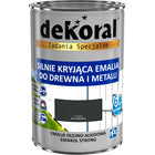 Dekoral Emakol Strong Czarny Połysk 0,9l Farba Emalia do Drewna i Metalu lakier alkidowy, renowacja mebli i stolarki