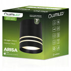 Oprawa Halogenowa Sufitowa Spot Tuba LED GU10 Spot Lampa Natynkowa Okrągła czarny reflektor punktowy 12 W, 8 × 10 cm