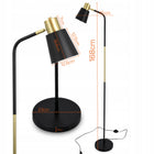 Lampa Podłogowa Stojąca LED Lampka Do Czytania Nocna 1X E27 Włącznik Nożny czarna, salon sypialnia biuro, wysokość 168