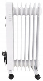 Grzejnik olejowy elektryczny TERMOSTAT olejak 7 żeberek DEDRA moc 1500W 14 mm 67 mm grzewcza biały