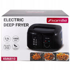 Frytkownica frytownica mocna kompaktowa 2,5 L frytki kurczaki kamille tradycyjna 1800 w czarny