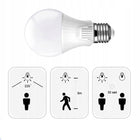 3x Żarówka LED 9W Czujnik Ruchu Zmierzchu zimna gwint E27, 810 lm, 6000 K, tradycyjny kształt
