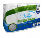 Papier toaletowy Vella mega pack bezzapachowy 3 warstwy 24 rolki celulozowy biały do łazienki, 150 listków