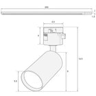 Zestaw Szynowy Szynoprzewód Szyna 2m + 4x Lampa GU10 LED beżowy system sufitowy, oprawy punktowe do oświetlenia wnętrz
