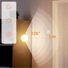 6X mini lampka USB lampa 8 LED z czujnikiem ruchu do oświetlenie szafki podświetlenie mebli, ciepła barwa, okrągła