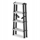 Drabina drabinka domowa 2x4 dwustronna składana mocna 150 kg higher schodki stalowa, podest 81 cm, wysokość robocza