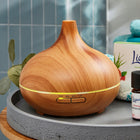 Dyfuzor nawilżacz powietrza ultradźwiękowy Easy Home aromatyzer brązowy