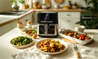 Frytkownica beztłuszczowa AIR fryer frytownica 8l 1700W z oknem mocna duża czarny