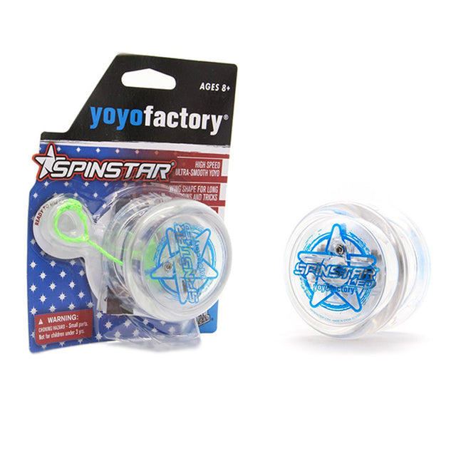 Yoyo Świecące YoYoFactory Spinstar LED Clear Body Niebieskie 62 mm