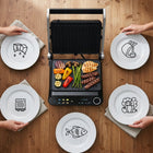 Grill elektryczny opiekacz toster do kanapek panini rozkładany mocny 2200W nominalna