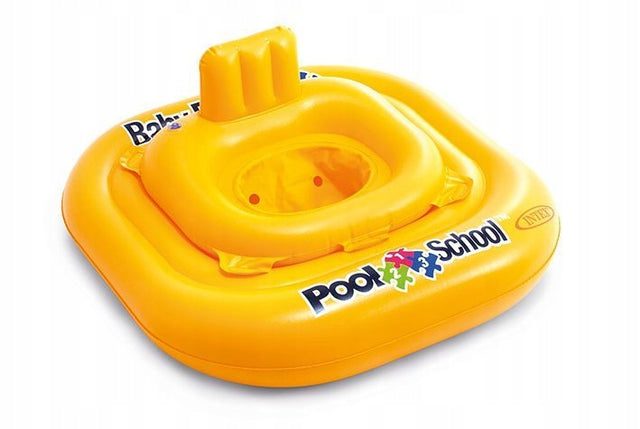 Dmuchany fotelik koło kółko do pływania intex 56587 siedzisko wodne dla dziecka, żółte, 79 cm, maks. 15 kg pontonik kąpielowy, pływak dla malucha do