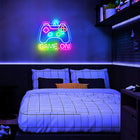Neon duży lampka nocna LED na ścianę PAD gamepad ściemniacz USB pleksi dekoracja gamingowa do pokoju gracza
