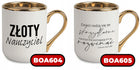 Kubek biały Prezent Dla Nauczyciela Trzeba mieć wielkie serce MIX wzory ceramiczny 330 ml, opakowanie upominkowe