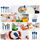 Zestaw garnków 54 elementy przybory kuchenne patelnie duży nutrichef naczynia aluminiowe z powłoką ceramiczną do