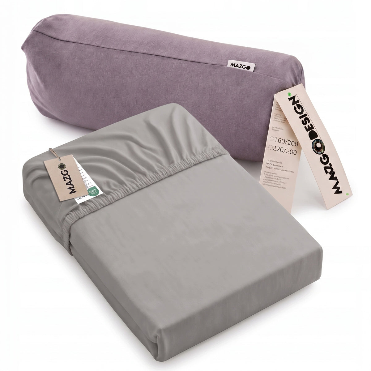 Grube prześcieradło jersey z gumką – 100% bawełna 180/200 premium szary na materac o wysokości do 30 cm, do łóżka