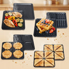 Opiekacz do kanapek 4w1 panini grill elektryczny gofrownica sandwich 2200W nominalna czarny