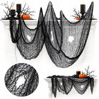 Czarna pajęczyna ozdoba halloween mroczna dekoracja 185x75 cm ogród DOM sztuczna sieć pająka, wystrój na przyjęcie