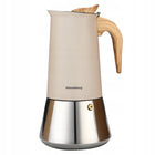 Kawiarka Klausberg KB-7997 12 espresso Moka Indukcja Gaz Stal Premium zaparzacz do kawy, 600 ml, beżowy