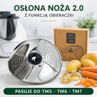 Obieraczka warzyw osłona noża 2.0 Thermomix TM7 TM6 TM5 vorwerk oryginalna tarcza srebrny/szary