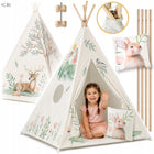 Tipi namiot dla dzieci teepee wigwam poduszka stabilizator leśne zwierzątka domek do zabawy, kryjówka, bawialnia