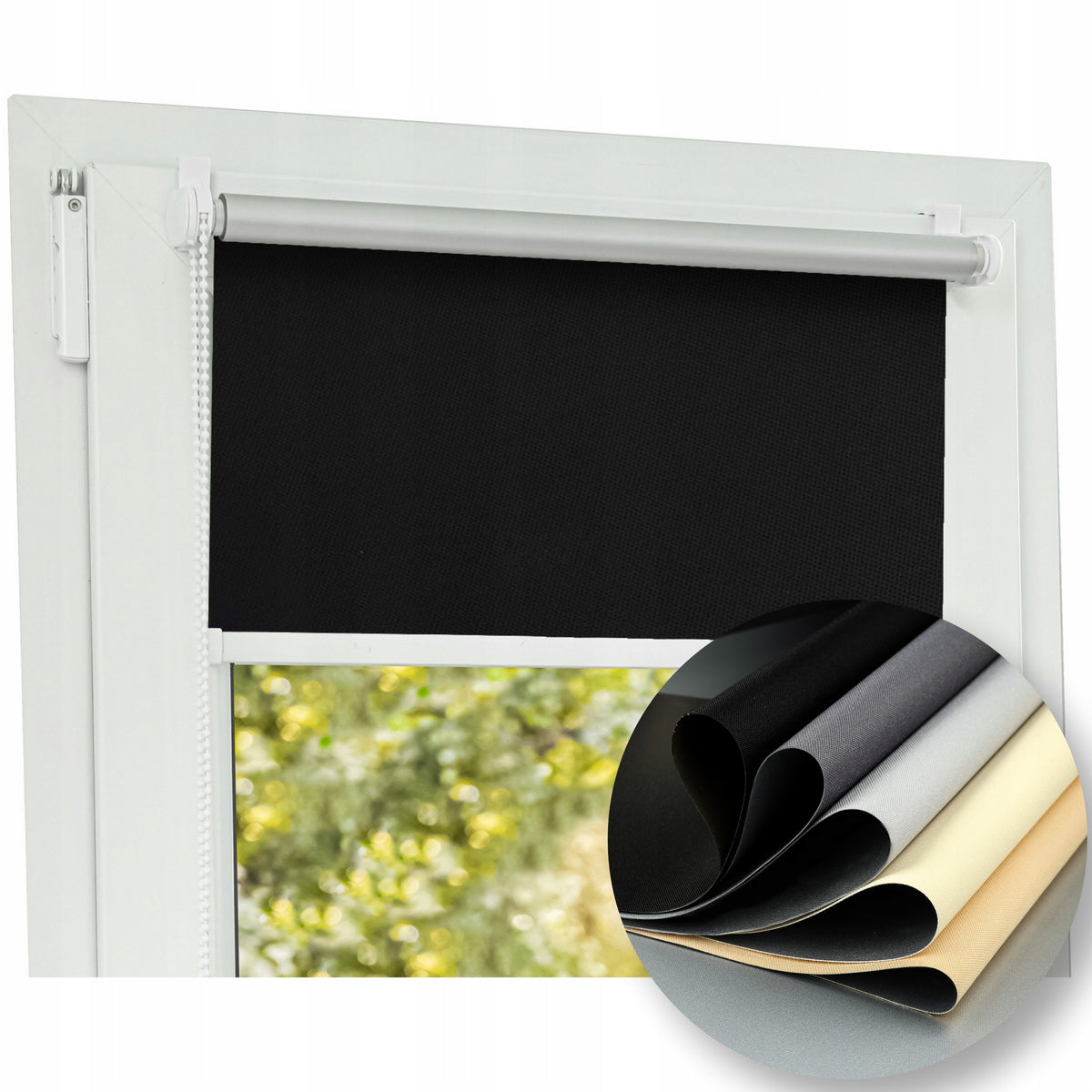 Rolety wewnętrzne mini roleta termoizolacyjna 100% zaciemniająca 72x150 cm osłona okienna, bezinwazyjny montaż, gładka