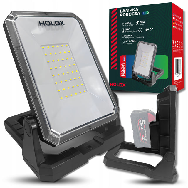 Lampa robocza halogen LED do milwaukee USB 6500K przenośna budowlana mocna naświetlacz stojący 4000 lm 30 w białe światło