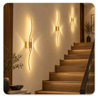Kinkiet LED złoty Veluma 89 cm 27W lampa ścienna nowoczesna 3000K 3037lm do salonu i sypialni, aluminiowy, 4 punkty