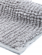 Dywanik Łazienkowy mata łazienkowa 40x60 miękki gruby Chenille szary chodnik kąpielowy, prostokątny, poliester, 20 mm