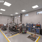 Panel LED biały lampa sufitowa plafon sufitowy 2w1 natynkowy podtynk garaż kwadratowa 59,5 cm neutralna barwa światła